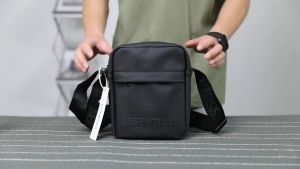 GV Essentials Fear Of God Shoulder Sling Bag Black Cream Waterproof Crossbody Bag