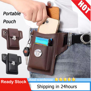 【Ready Stock+High Quality】POLO 2023 News Genuine Leather Mens Waist Bag Phone Bag Waist Bag High Quality Leather Mens Waist Bag Wallet Phone Bag