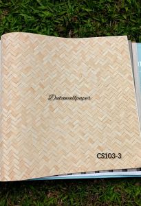 Wallpaper Dinding Premium Motif Anyaman Bambu