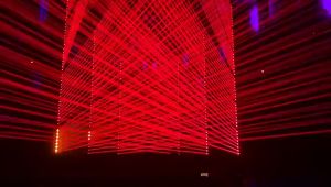 Đèn Mành 8 Mắt Laser 8+8 Quét Tia Dùng Cho Sân Khấu Phòng Bay