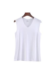 เสื้อกั๊กผ้าไหมน้ำแข็งระบายอากาศได้ดีสำหรับเยาวชน 75D คอวี ไหล่กว้าง แขนกุด แฟชั่นฤดูร้อน ผ้าไนลอน ผ้าฝ้าย