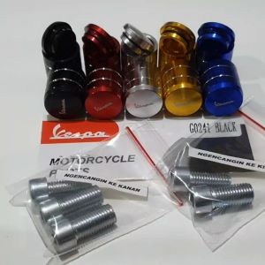 BAUT TUTUP LUBANG SPION CNC all MOTOR VESPA MATIC/BAUT SPION MOTOR VESPA NEW PRIMAVERA/SPRINT IX/GTX