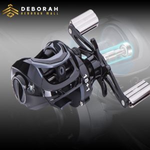 Baitcasting Reel | 8kg Max Drag | 18+1 Bearings | 7.2:1 Gear Ratio | Deep/Shallow Line Cup | Black Reel