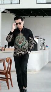 Kemeja Batik Pria Lengan panjang Motif Terbaru reguler