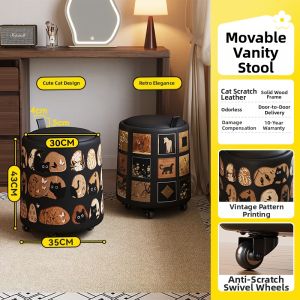MEISD | Swivel Rolling Stool Small