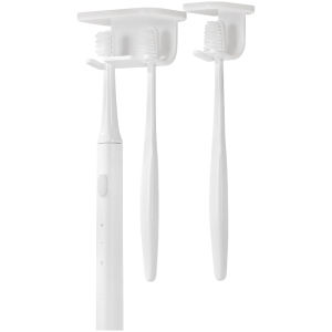 Dehub | No-Drill Hanging Toothbrush Holder for Bathroom Cabinet Bottom Storage Wall-Mounted Minimalist Electric Toothbrush Holder