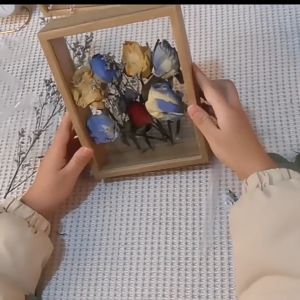 TOYO 6inch-A4 Size DIY Wooden Flower Frame Hollow Frame Photo Frame Dehydrated Flower Storage Shadow Box