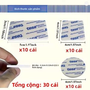 30 Chiếc Tesa Chịu Lực Cao Miếng Dán Hai Mặt Dày Xốp Gắn Băng Siêu Chống Thấm Nước Cho Văn Phòng Tại Nhà Sử Dụng Trên Tường