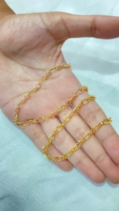 Noin - Gelang Rantai Titanium Anti Karat untuk Wanita Gold Model Rantai Unik Terbaru SImple Polos