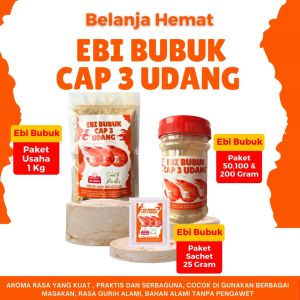 Udang Ebi Bubuk Murni 100% Praktis Higienis enak Untuk Pelengkap Masakan Bumbu Dapur