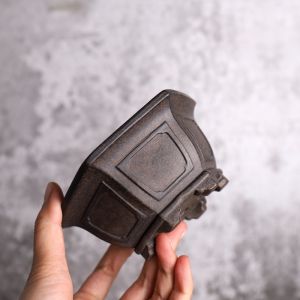 [Bronze/Ancient Red Mud Series] Fine Zisha Small Flower Pot Desk Desk Ornaments Small Bonsai Basin