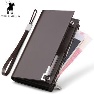 Emperor Paul Wallet Mens Long Type Genuine Leather Wallet Youth Zipper Men Clutch Bag Multifunctional Wallet