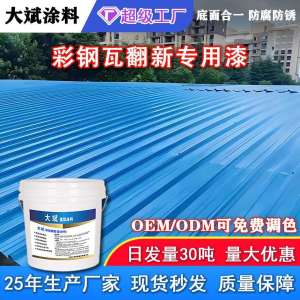 Water-Based Metal Roofing Paint Steel Structure Curing Agent Rust Prevention No Sanding Required for Business And Personal Style