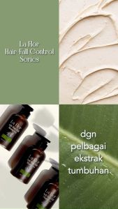 La Flor Syampu Anti Rambut Runtuh - Bebas Paraben & Sulfat - Kandungan Platycladus Orientalis & Thuja Orientalis - Untuk Rambut Gugur