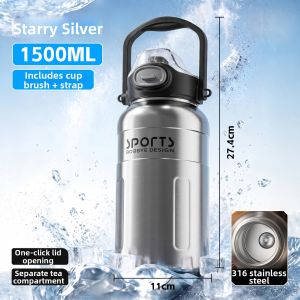 YIQIANJIN | Thermal Insulated Large Capacity Sport Water Bottle 2000ml