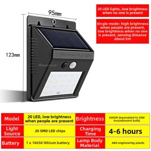 MaiMeng | Outdoor Solar Sensor Light for Yard and Home