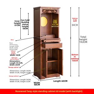 WANGJIXIANG | Modern Minimalist Chinese Style Buddha Shrine Cabinet