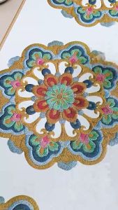 (4/6/8 Seater)Oilproof & Non-wash Table Cover Multi-size Protector Tablecloth Ethnic Style Multi-colored Tablecloths