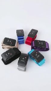 SG【READY STOCK】TSA Customs Lock Luggage Cross Strapping Straps Travel Buckle Baggage Luggage Adjustable Combination lock