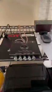 ZK-HT21 Amplifier 2.1 Channel bluetooth Modul Daya Digital Subwoofer Nada Tinggi dan Rendah 160W * 2 + 220W