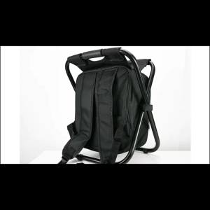 3 in 1 Cooler Backpack Foldable Fishing Chair Portable Backpack Chair with Fabric Cooler Bag Soft Sided Cooler Chair for Outdoor Hiking Events Beach Fishing Camping