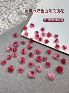 New 2025 Tea Rose Nail Art Accessories Mixed Set Comfortable Wear Long Lasting No Residue Double Color Tea Rose Nail Decorations