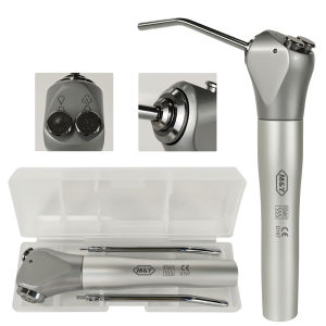 วัสดุอุปกรณ์ทันตกรรม กระบอกฉีดยาสามทาง แบบลม-น้ำ-สเปรย์ กระบอกฉีดยาสามทางแบบลม หัวฉีดแบบสามทางสำหรับงานทันตกรรม หัวฉีดแบบสามทางสำหรับงานทันตกรรมพร้อมหัวฉีด 2 ชิ้น