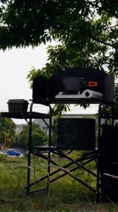 Outdoor Camping Portable Cook Station  with Storage Bag folding table and chair Easy Setup Aluminum