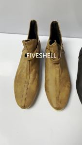 Renaissance Medieval Mens Viking Knight Prince Shoes Vintage Brown Buckle Leather Boots Short Flat Shoes Cosplay Pirate Costume