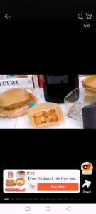 Goodshop 50pcs Air Fryer Paper Liner Non stick Disposable Air Fryer Sheet Oil-proof Parchment Paper