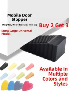 Transparent Rubber Door Stop Safety Door Card Windproof Door Block Door Top Door Wedge Child Protection Anti-collision Home Safety