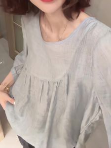 Fashionable Loose Short Sleeve Shirt Womens Spring Summer New Style Beautiful High-End Feeling Korean Version Casual Top