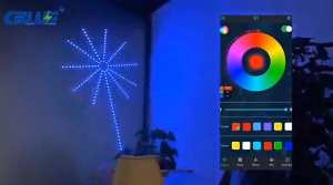 CBLUE RGB Firework Strip Lights LED Bluetooth Neon Strip USB 5V Changing Smart Lamp Sync Music Bedroom Decor Dream Light