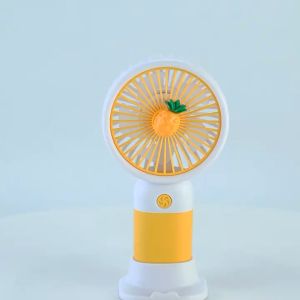 IQONICA Mobile Phone Stand Small Fan Handheld USB Charging Mini Fruit Portable Office Student Electric