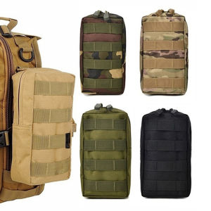 600D Oxford Outdoor Bag EDC Molle Tool Zipper Waist Accessories Durable Belt Comouflage Pouch Airsoft