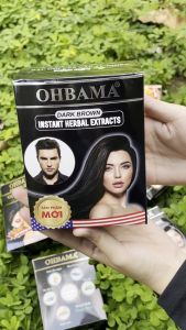 Dầu Gội Phủ Bạc OHBAMA - Gội Là Đen Nâu Thành Phần Nhân Sâm Tự Nhiên