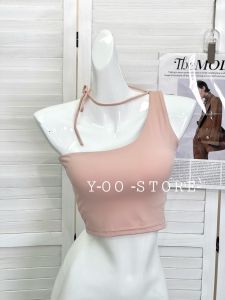 F Fitted Yoga Vest Womens Fitness Clothing Shoulder Bare Sensation Summer Training Sports Bra Pad Pilates Exercise Short Sleeve