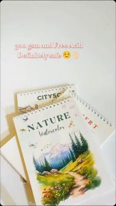 WATERCOLOR BOOK TEMA NATURE COLD PRESS 300GSM Buku Sketsa Mewarnai Aesthetic Dewasa Remaja Ukuran A4 A5
