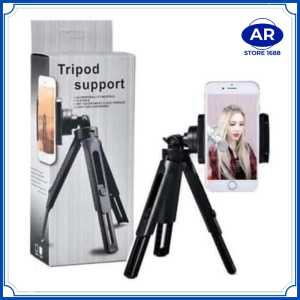 Tripod Support Mini Phone Extendable + Holder U Penyangga HP Smartphone Kamera
