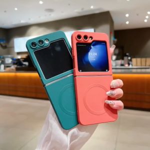 🇹🇭🔥มาใหม่🔥เคสโทรศัพท์ซิลิโคนเหลวลูกอมแฟชั่นสามารถใส่ได้กับ Samsung Galaxy Z Flip6 Z พลิก5 Flip4 3พับ6นิ่มกันกระแทกฝาครอบด้านหลัง 3in1