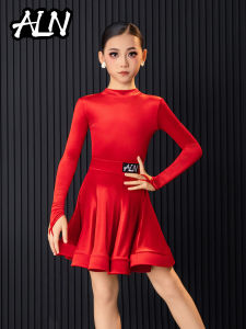 Aln Professional Latin Dance Costume Childrens Practice Set New Style Advanced Competition Uniform Girls Dancewear
