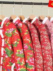 เสื้อแจ็คเก็ตผ้าฝ้ายลายดอกไม้พิมพ์เล็ก ทรงหลวม แขนยาว ปกขนสัตว์ แฟชั่นฤดูหนาว สำหรับผู้หญิง เสื้อคลุมกันหนาวแบบสวมหัว