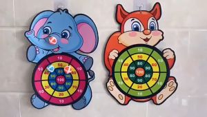 Gratis Semua - Mainan Dart Board Anak / Lempar Bola Motif Karakter