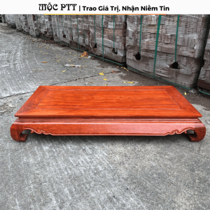Bàn Osin Bàn Trà mẫu chân quỳ gỗ Hương Đá kích thước 60 x 120 cao 20 cm