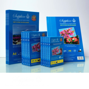 Giấy in ảnh Sapphire RC Glossy (Bóng) 10x15 240gsm (4R) (50 tờ/xấp) - Chính hãng Nhật Bản giấy in ảnh 1 mặt dùng cho máy in phun