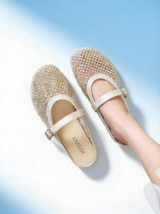 Josiny | Water Crystal Mesh Slipper Sandals