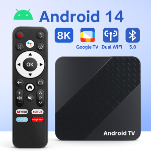 Android 14 Smart TV Box RK3518 8K Ultra HD Dual WiFi6 Bluetooth5.0 Điều Khiển Từ Xa Bằng Giọng Nói Hỗ Trợ Netflix YouTube Google Play Thiết Bị Phát Trực Tuyến