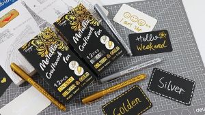 ปากกามาร์กเกอร์ เมทัลลิค รุ่น550 หัว 1.5-3มม สีทอง 🟡 สีเงิน ⚪️ พร้อมส่งในไทย ปากกาลงยันต์ เขียนได้บน กระดาษ ผ้า ไม้