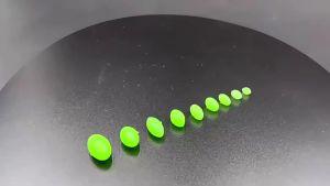 100Pcs Soft Fishing Oval Floats Beads Luminous Light Green Plastic Glowing Balls Night Stoppers Glowing Sink Beads Lure Tackle