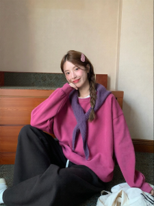 imimtuan | Áo Hoodie Lông Cừu Cổ Bẻ Mỏng Thời Trang Thoải Mái 2026